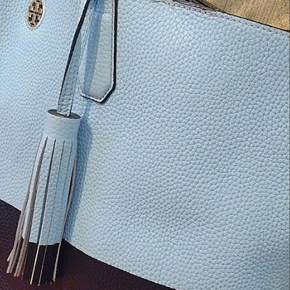 Tory Burch Perry Color Block Tote With Tassel - image 2